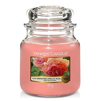 YANKEE CANDLE  Bougie parfum&eacute;e Sun Drenched Abricot Rose 411 gr