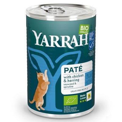 YARRAH  - Aliment Humide en Bo&icirc;te pour Chat au Poisson Bio - 12 x 400 g