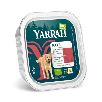 YARRAH  Bio P&acirc;t&eacute; au Poulet/B&oelig;uf pour Chien 150 g