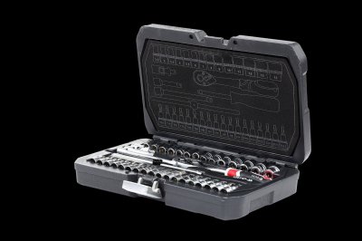 YATO  Kit d'outils de 38 pi&egrave;ces en m&eacute;tal Noir YT-14471