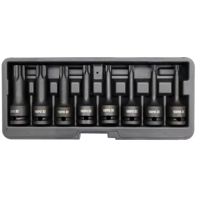 YATO  kit de douilles &agrave; impact torx 8 pcs noir yt-1065 408054