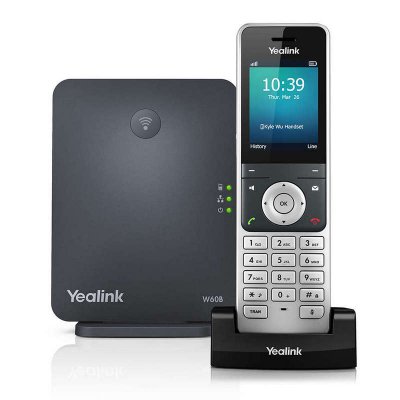 YEALINK  W60P t&eacute;l&eacute;phone fixe Noir, Argent TFT W60P