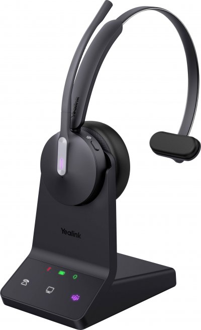 YEALINK  WH64 Mono Teams Auricolare Wireless A Padiglione Ufficio USB tipo-C Bluetooth Nero