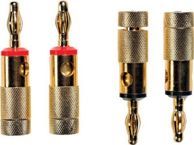 YELLOW CABLE  CONNECTEUR BANANE (x4)