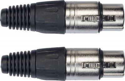 YELLOW CABLE  - Connecteurs 2 FICHES XLR FEM STANDARD - XLR02