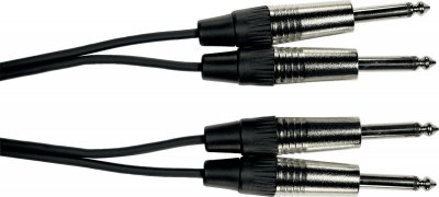YELLOW CABLE  Cordon 2 Jack 2 Jack 3 M C&acirc;bles jack / instrument