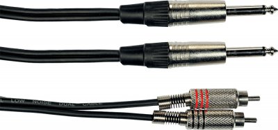 YELLOW CABLE  Cordon 2 RCA 2 Jack 3 M