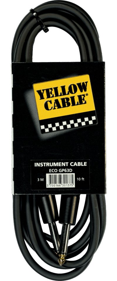 YELLOW CABLE  - ECO GP63D - Cordon jack-jack profil 6mm / Longueur 3m