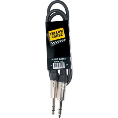 YELLOW CABLE Yellow C&acirc;ble K15 1 m&egrave;tre - C&acirc;ble audio jack - jack st&eacute;r&eacute;o m&acirc;le 6,35