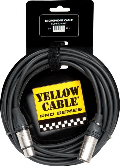 YELLOW CABLE  Prom06x - C&acirc;ble Xlr M&acirc;le/Xlr Femelle Neutrik 6m