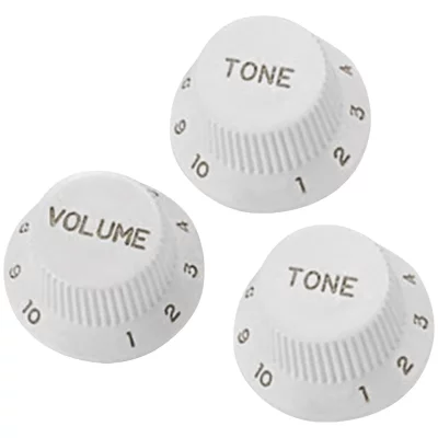 YELLOW PARTS  Ez1215w Boutons De R&eacute;glage Blancs Pour Guitare St (3 Pi&egrave;ces)