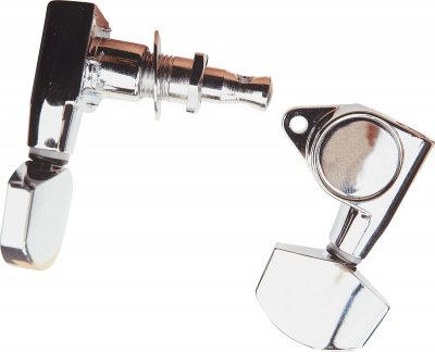 YELLOW PARTS  M&eacute;caniques Chrome Pour Guitare Folk 3l+3r