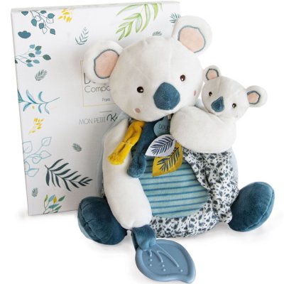 DOUDOU ET COMPAGNIE Yoca Le Koala - Pantin Koala Gm Avec B&eacute;b&eacute; & Anneau De Dentition