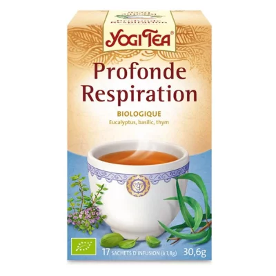 YOGI TEA  Infusion Ayurv&eacute;dique Profonde Respiration Bio 17 sachets
