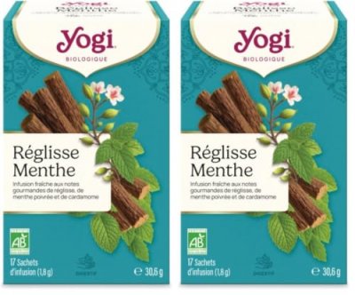YOGI TEA  Infusion Bio R&eacute;glisse Menthe 17 sachets 30,6g