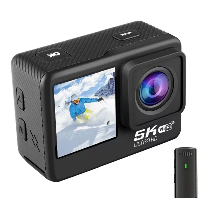 YONIS  Cam&eacute;ra Sport &Eacute;tanche HD 5K Dual &Eacute;cran