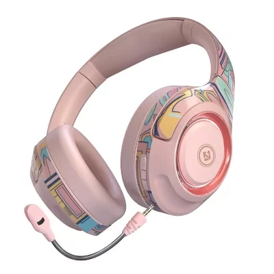 YONIS  Casque Audio Bluetooth Sans Fil Rose