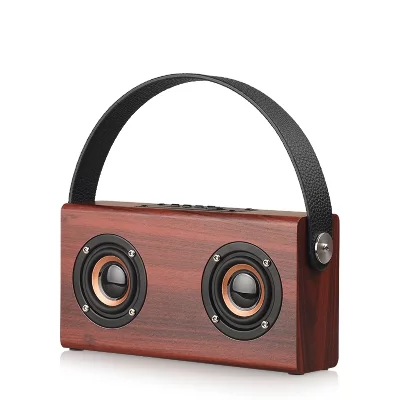 YONIS  Enceinte Bluetooth Portable Power Bank Bois