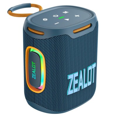 YONIS  Enceinte Bluetooth Puissante &Eacute;tanche RGB 25W - Bleu