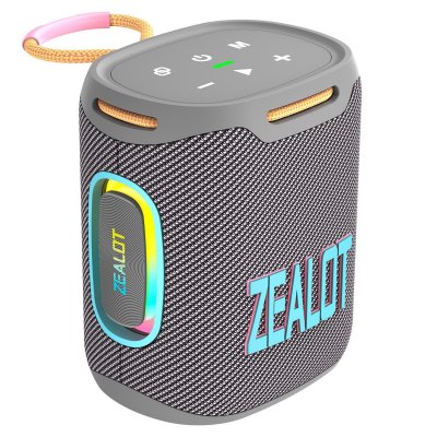 YONIS  Enceinte Bluetooth Puissante &Eacute;tanche RGB 25W - Gris