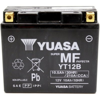 YUASA  - Batterie YT12B sla agm - Sans Entretien - Pr&ecirc;te &agrave; l'emploi.
