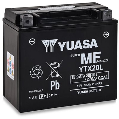 YUASA  Ytx20l-bs 18.9 Ah Battery 12v Argent&eacute;