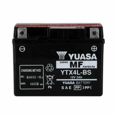 YUASA  Ytx4l-bs 3.2 Ah Battery 12v Argent&eacute;