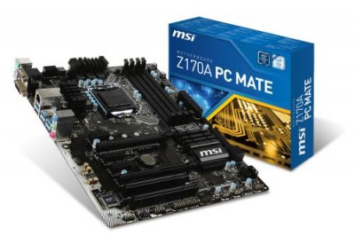 MSI Z170a pc mate intel z170 64go ddr4 2133mhz atx hdmi vga noir