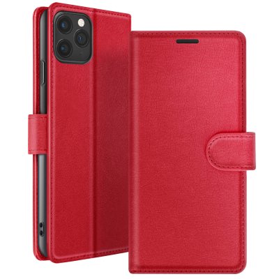 ZANAE Zana&eacute; &Eacute;tui Portefeuille pour iPhone 11 Pro Support et Languette Magn&eacute;tique Rouge