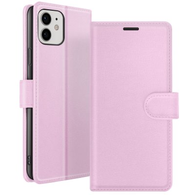 ZANAE Zana&eacute; &Eacute;tui Portefeuille pour iPhone 12 et 12 Pro Support et Languette Magn&eacute;tique Rose