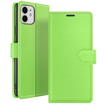 ZANAE Zana&eacute; &Eacute;tui Portefeuille pour iPhone 12 et 12 Pro Support et Languette Magn&eacute;tique Vert