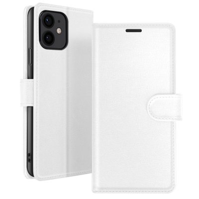 ZANAE Zana&eacute; &Eacute;tui Portefeuille pour iPhone 12 mini Fonction Support et Languette Magn&eacute;tique Blanc