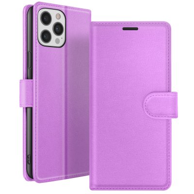 ZANAE Zana&eacute; &Eacute;tui Portefeuille pour iPhone 12 Pro Max avec Support et Languette Magn&eacute;tique Violet