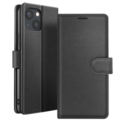 ZANAE Zana&eacute; &Eacute;tui Portefeuille pour iPhone 13 Mini Support et Languette Magn&eacute;tique Noir