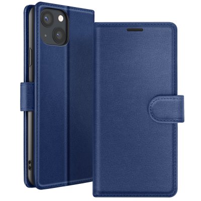 ZANAE Zana&eacute; &Eacute;tui Portefeuille pour iPhone 13 Support et Languette Magn&eacute;tique Bleu nuit