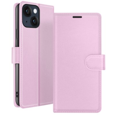 ZANAE Zana&eacute; &Eacute;tui Portefeuille pour iPhone 14 Plus Support et Languette Magn&eacute;tique Rose