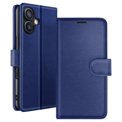 ZANAE Zana&eacute; &Eacute;tui Portefeuille pour iPhone 16 Plus Support et Languette Magn&eacute;tique Bleu nuit