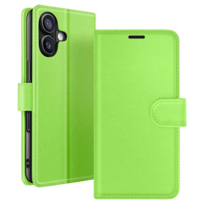 ZANAE Zana&eacute; &Eacute;tui Portefeuille pour iPhone 16 Support et Languette Magn&eacute;tique Vert