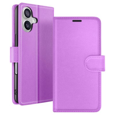ZANAE Zana&eacute; &Eacute;tui Portefeuille pour iPhone 17 Air Fonction Support et Languette Magn&eacute;tique Violet