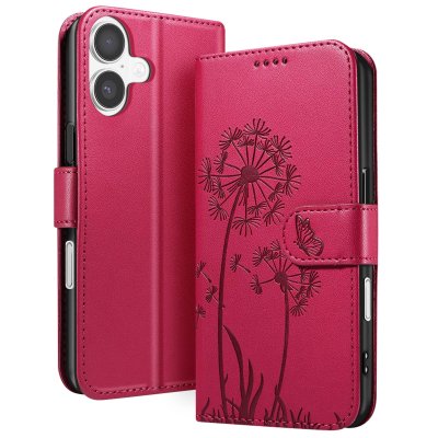 ZANAE Zana&eacute; &Eacute;tui Portefeuille pour iPhone 17 Premium Design Fleurs Papillon Rouge