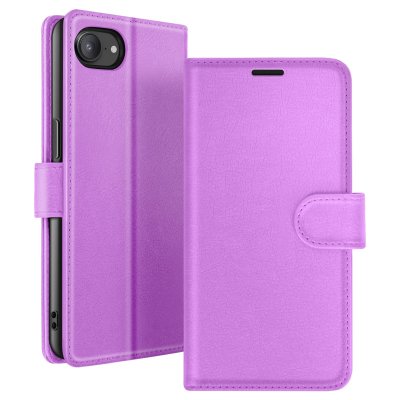 ZANAE Zana&eacute; &Eacute;tui Portefeuille pour iPhone 17e avec Fonction Stand et Languette Magn&eacute;tique Violet