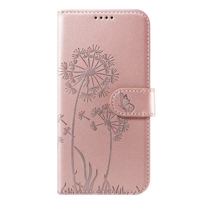 GENERIQUE Zana&eacute; &Eacute;tui Portefeuille pour iPhone 17e Premium Design Fleurs Papillon Rose champagne