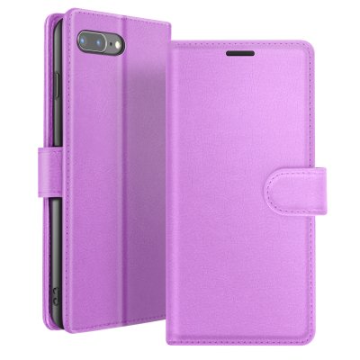 ZANAE Zana&eacute; &Eacute;tui Portefeuille pour iPhone 8 Plus / 7 Plus Support et Languette Magn&eacute;tique Violet