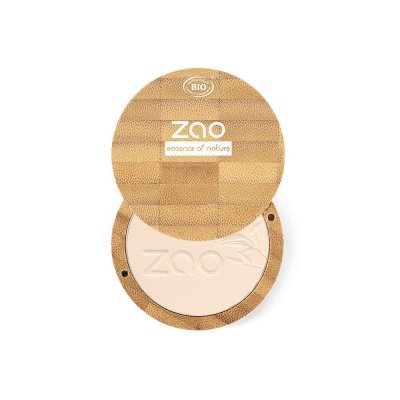 ZAO  Makeup Poudre Compacte Bio, vegan et rechargeable Ivoire