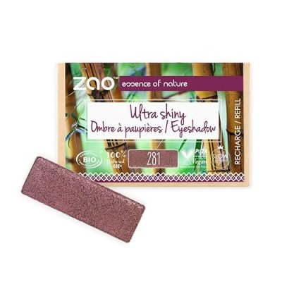 ZAO MAKEUP Zao Refill Rectangle Eye Shadow 281 Burgundy Sequin