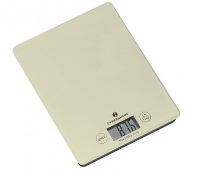 ZASSENHAUS  073256 Balance de Cuisine Cr&egrave;me 21,5 x 16,5 x 2 cm 