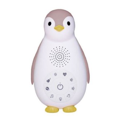  ZAZU Bo&icirc;te &agrave; musique Bluetooth Zoe le pingouin, veilleuse, rose