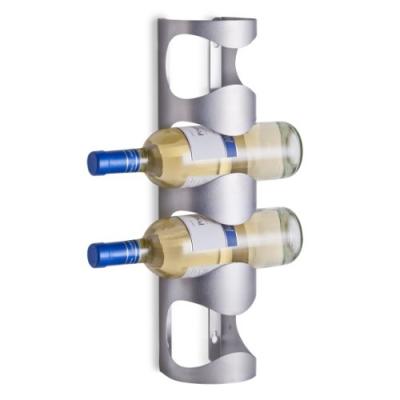 Zeller 27365 Porte-bouteilles mural en acier inoxydable 11,5 x 9,8 x 45 cm