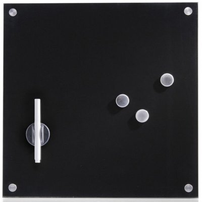 ZELLER  PRESENT 11602 Tableau M&eacute;mo en Verre Noir 40 x 40 cm