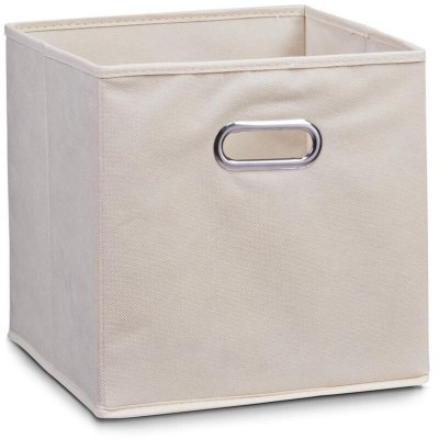 ZELLER  Present 14131 Bo&icirc;te de Rangement en Tissu Beige 28 x 28 x 28 cm